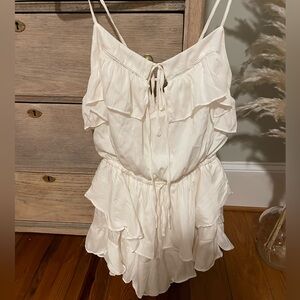 Mustard Seed white boho romper.